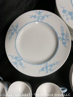 Collection of Geisha Pattern Light Blue "Blanche de Chine", by Spode.  English Bone China; 1952-1975 