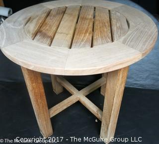 Teak patio side table 