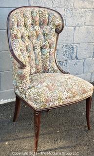 Vintage Tapestry Upholstered Arm Chair. 