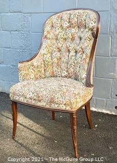 Vintage Tapestry Upholstered Arm Chair. 