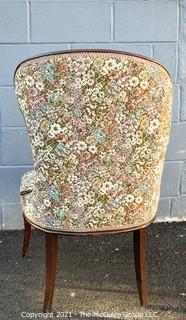 Vintage Tapestry Upholstered Arm Chair. 