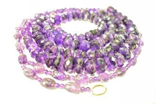 Four (4) Strands of Faceted Amethyst Beads.