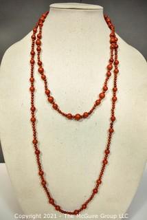 Two (2) Strands of Red Jasper Beads. 