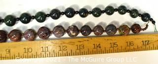 Two (2) Large Agate Bead Strands.  They measure 16" & 17". 