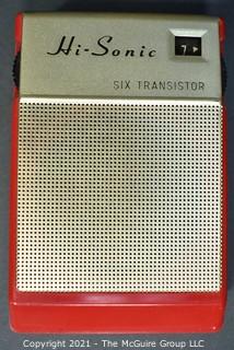 Vintage Hi-Sonic Six FR-6022 Transistor Radio with Original Box.