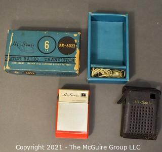 Vintage Hi-Sonic Six FR-6022 Transistor Radio with Original Box.