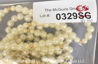 Group of Faux Pearl Bead Strands. 