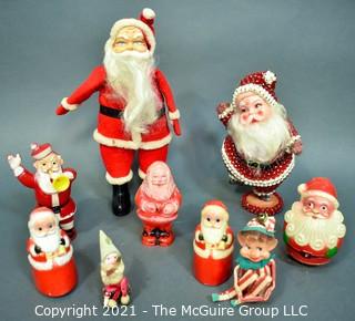 A Group of Vintage Santas. Ho Ho Ho.