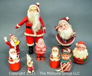 A Group of Vintage Santas. Ho Ho Ho.