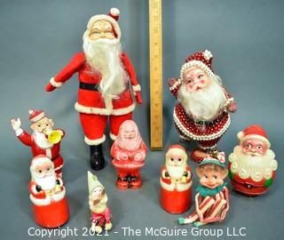 A Group of Vintage Santas. Ho Ho Ho.