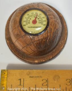 Vintage Round Syroco Desk Thermometer.