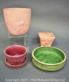 Four (4) Vintage Mid Century Pottery Planters by McCoy. 