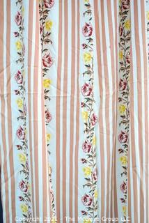 Pair of Vintage Mid Century Curtains for Cutting in Flower Pattern. Each measures 38" x 98".