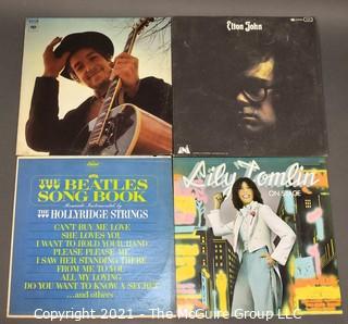 Four Vintage LP Vinyl Ablums Including Beatles, Lily Tomlin, Elton John and Bob Dylan