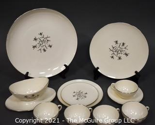 Eleven (11) Piece Set of Vintage Lenox "Princess" Porcelain China with Platinum Edge.