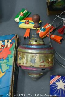 Group of Vintage Board Games and Toys. 