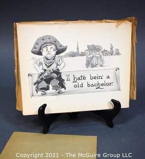 (29) Vintage B & W Illustrated Cartoon Art Prints by Wall