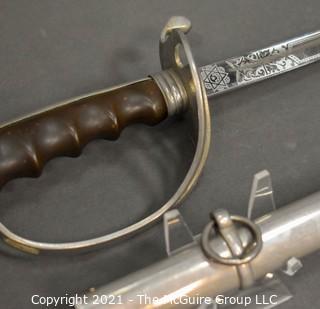 U.S. Army Officer's Presentation Sword Saber and Scabbard; Model M1902; marked Gemsco, Germany