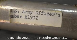 U.S. Army Officer's Presentation Sword Saber and Scabbard; Model M1902; marked Gemsco, Germany