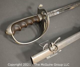 U.S. Army Officer's Presentation Sword Saber and Scabbard; Model M1902; marked Gemsco, Germany