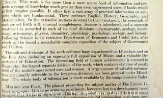 Book: 1924 Edition of The Lincoln Library, published by The Frontier Press Company