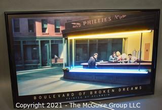 Print. Boulevard of Broken Dreams.  Neon Lighted Shadow Box. Measures 23 x 37"