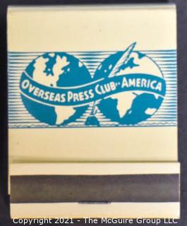 (8) Matchbooks. Overseas Press Club of America