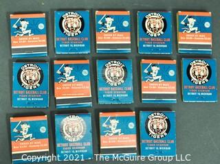 (14) 1963 Detroit Tigers Baseball Matchbooks 