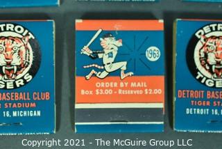 (14) 1963 Detroit Tigers Baseball Matchbooks 