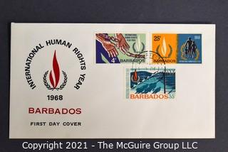 Cancelled First Day Cover. Cachet. Barbados