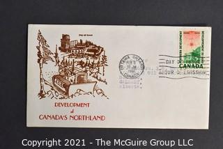 Cancelled First Day Cover. Cachet. Colored. Canada