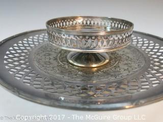 2 level pierced serving tray 