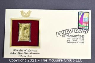 Cancelled First Day Cover. Cachet. Colored