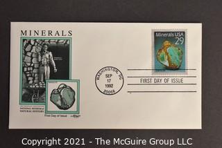 Cancelled First Day Cover. Cachet. Colored