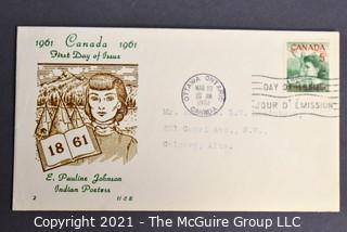 Cancelled First Day Cover. Cachet. Colored. Canada