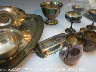 Collection of silverplate servingware