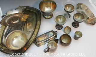 Collection of silverplate servingware