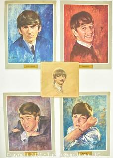 Set Of 4 Beatles Posters Prints By Leo Jansen Produced for  'The Beatle Buddies Club' members only.