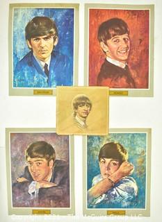 Set Of 4 Beatles Posters Prints By Leo Jansen Produced for  'The Beatle Buddies Club' members only.