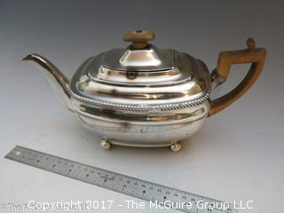 Silverplated Coffee/Tea Pot; Creamer and Sugar 