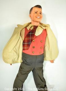 Vintage 1950's Dick Clark American Bandstand Autographed Doll By Juro Novelty Co.  Measures 25" tall.