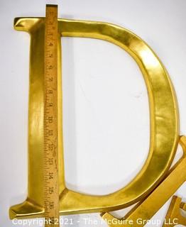 Group of Large Gilt Resin Letters or Plaque Wall Art