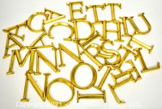 Group of Gilt Resin Sign Letters or Wall Art.  They each measure 5" tall. *