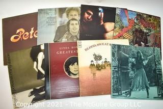 Group of Vintage Rock Music LP Vinyl Albums.