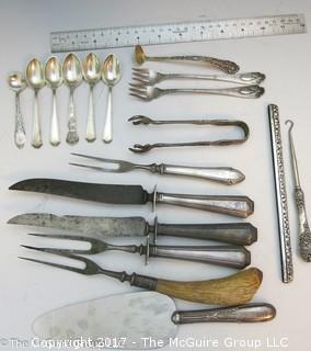 Collection of sterling and sterling handled cutlery (      grams)