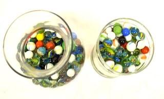 Group of Vintage Glass Marbles, In Case You Lose Yours.  Glass Vase Not Included. 