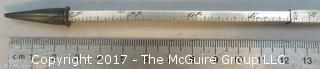 Telescoping sterling mechanical pencil/ruler; marked "IBM School #82; 1939" 