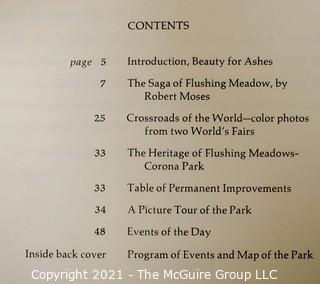 1967 Flushing Meadows - Corona Park - Post Fair Public Ceremonies Dedication Package.  Following The 1964-65 New York World's Fair, The Park And Area Was Re-Dedicated