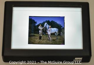 1947 Large Format Color Negative (4" x 5") of Ronald Reagan & Peggy Knudsen on Stallion Road Movie Film Set.