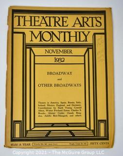 Collection of Vintage Magazines. 1932 Theatre Arts Monthly.  The Illustrated Journal of Useful Inventions.  The Student Outlook. Rockefeller Center - A Photographic Narrative